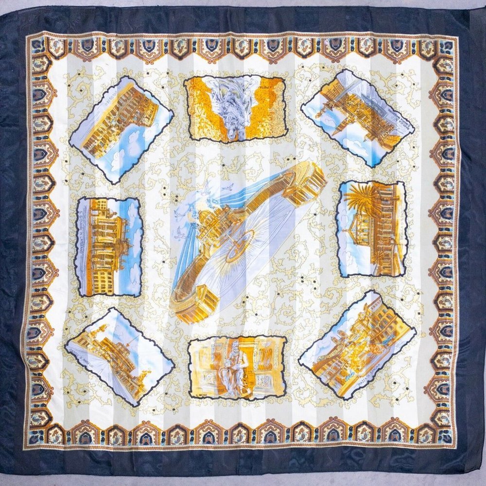 Womens Scarf 36X36 Square Brown‎ Ancient Rome Italy Piazza Colosseo Tartaria